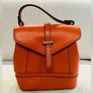 Orange Leather Women's Bag